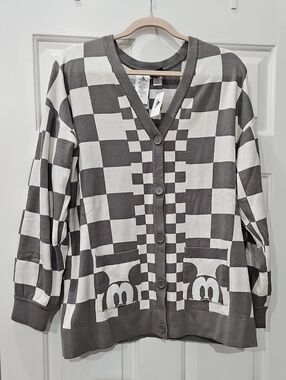 Disney Parks Her Universe Checkered Cardigan Size LARGE